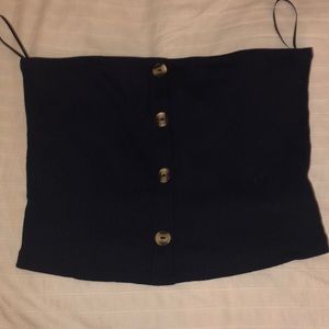 Navy blue tube top